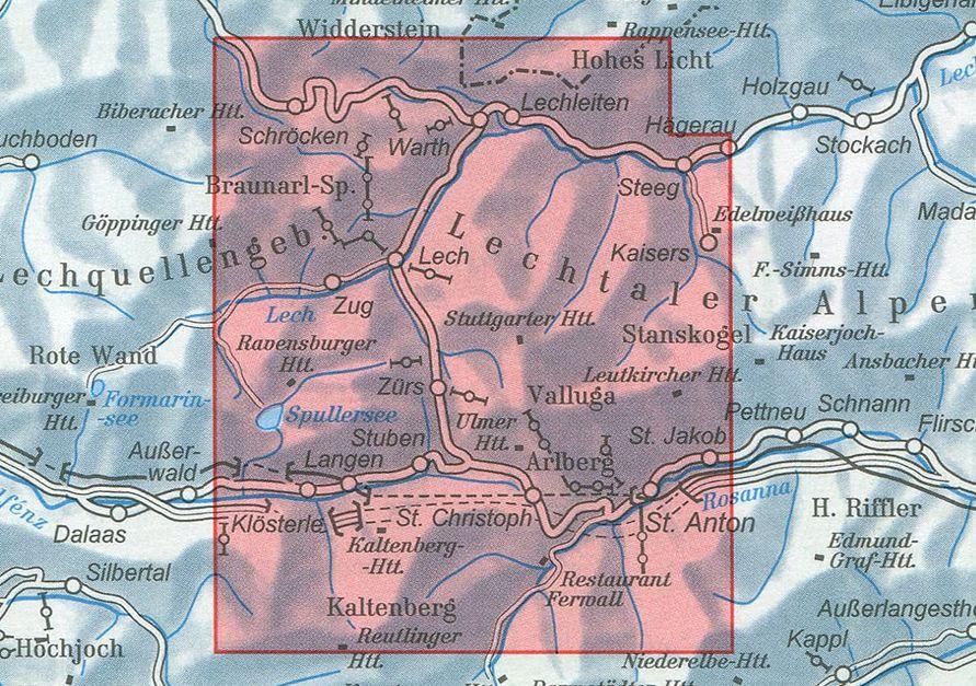 Carte de randonnée n° 3/2 - Alpes de Lechtal - Arlberggebiet (Tyrol autrichien) | Alpenverein carte pliée Alpenverein 