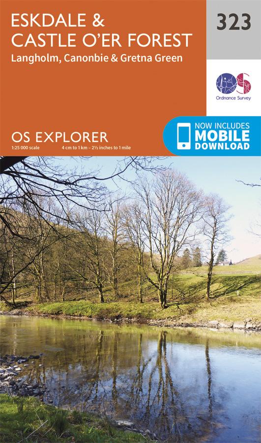 Carte de randonnée n° 323 - Eskdale, Castle O'er Forest (Grande Bretagne) | Ordnance Survey - Explorer carte pliée Ordnance Survey 