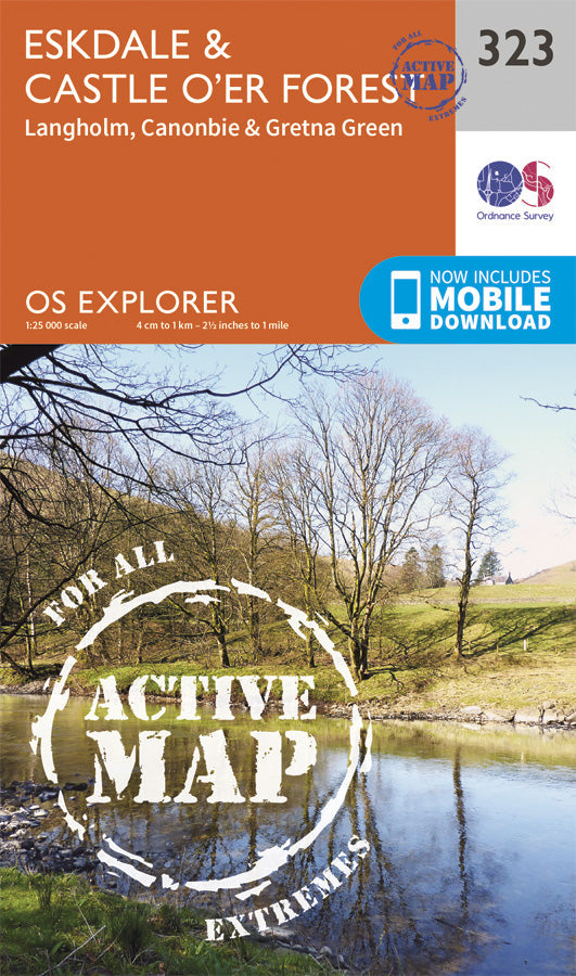 Carte de randonnée n° 323 - Eskdale, Castle O'er Forest (Grande Bretagne) | Ordnance Survey - Explorer carte pliée Ordnance Survey Plastifiée 
