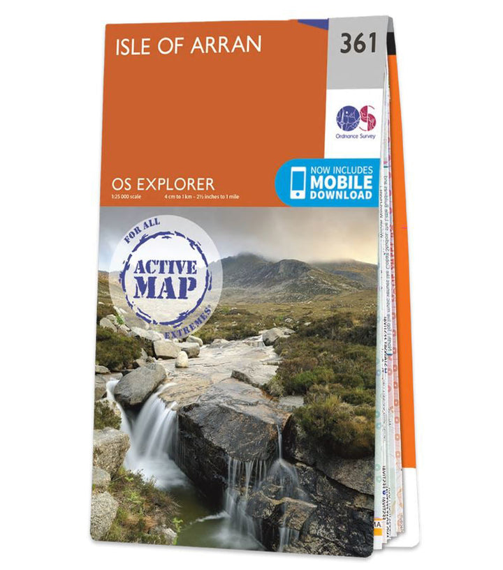 Carte de randonnée n° 361 - Isle of Arran (Grande Bretagne) | Ordnance Survey - Explorer carte pliée Ordnance Survey Plastifiée 