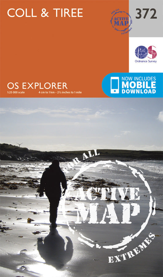 Carte de randonnée n° 372 - Coll, Tiree (Grande Bretagne) | Ordnance Survey - Explorer carte pliée Ordnance Survey Plastifiée 