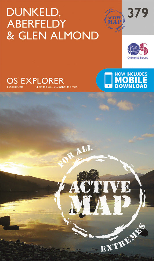 Carte de randonnée n° 379 - Dunkeld, Aberfeldy, Glen Almond (Grande Bretagne) | Ordnance Survey - Explorer carte pliée Ordnance Survey Plastifiée 
