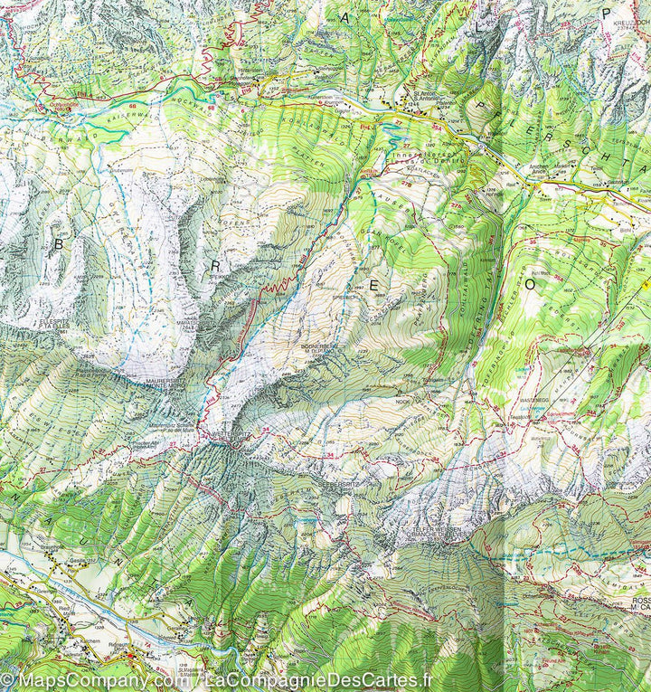 Carte de randonnée n° 38 - Alpes de Stubai (Alpes Breonies Occidentales, Italie) | Tabacco carte pliée Tabacco 
