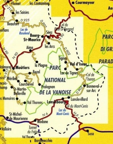 Carte de randonnée n° 4 - Vanoise, Beaufortain | Didier Richard carte pliée Didier Richard 