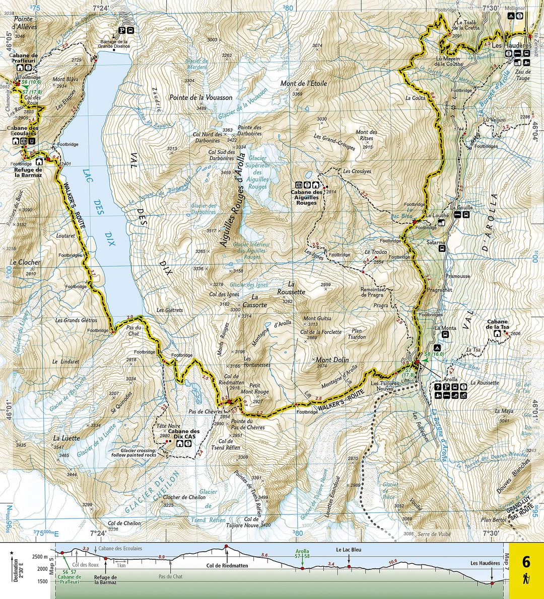 Carte de randonnée n° 4001 - Haute Route - Chamonix to Zermatt | National Geographic carte pliée National Geographic 