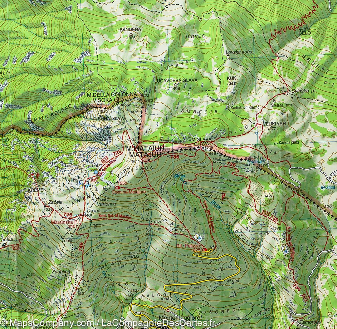 Carte de randonnée n° 41 - Vallée du Natisone, Cividale del Friuli, Krn, Monte Nero (Italie) | Tabacco carte pliée Tabacco 