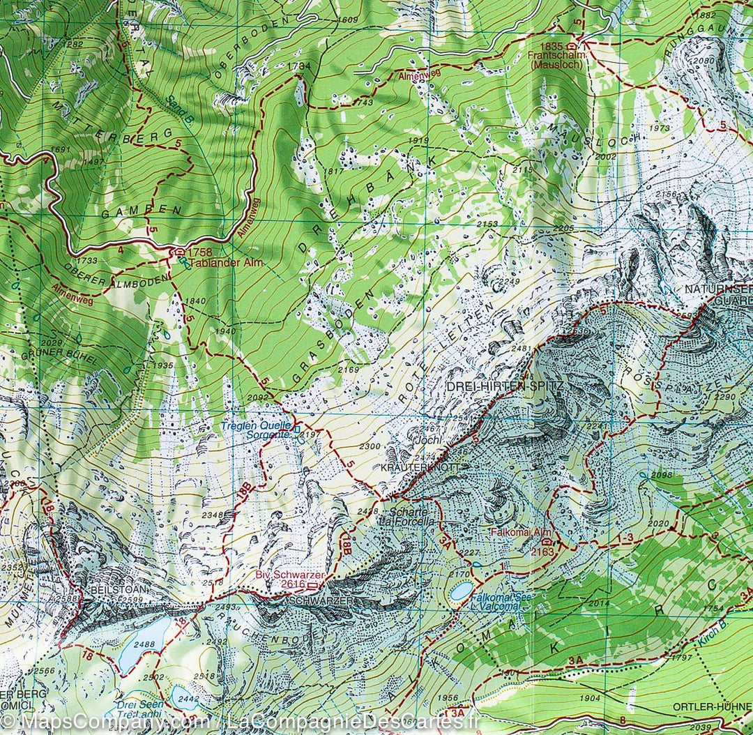 Carte de randonnée n° 42 - Vallée d'Ultimo (Italie) | Tabacco carte pliée Tabacco 