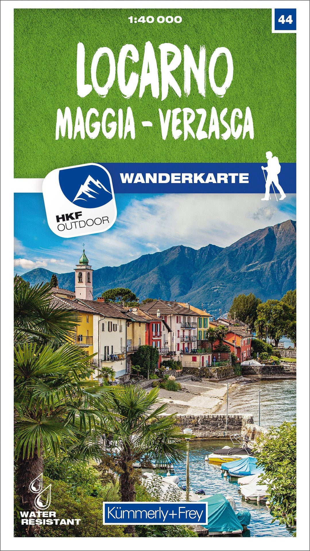 Carte de randonnée n° 44 - Locarno, Maggia, Verzasca (Suisse) | Kümmerly & Frey-1/40 000 carte pliée Kümmerly & Frey 