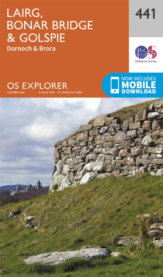 Carte de randonnée n° 441 - Lairg, Bonar Bridge, Golspie (Grande Bretagne) | Ordnance Survey - Explorer carte pliée Ordnance Survey 
