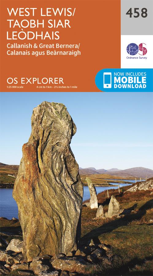 Carte de randonnée n° 458 - West Lewis (Grande Bretagne) | Ordnance Survey - Explorer carte pliée Ordnance Survey 