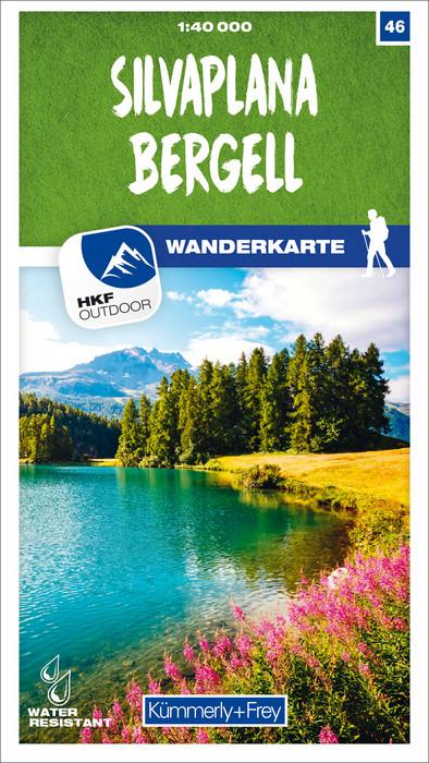 Carte de randonnée n° 46 - Silvaplana, Bergell (Suisse) | Kümmerly & Frey-1/40 000 carte pliée Kümmerly & Frey 
