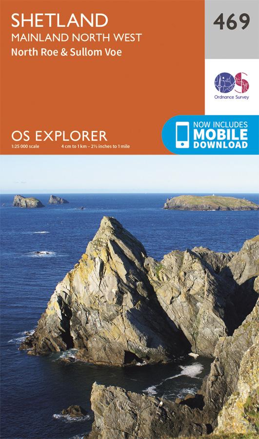 Carte de randonnée n° 469 - Shetland, Mainland North West (Grande Bretagne) | Ordnance Survey - Explorer carte pliée Ordnance Survey 