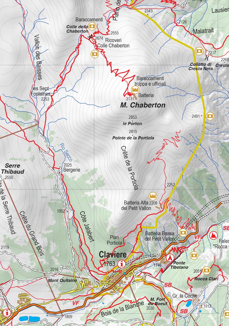Carte de randonnée n° 50-01 - Alta Val Susa, Alta Val Chisone, Val Germanasca | Fraternali - 1/50 000 carte pliée Fraternali 