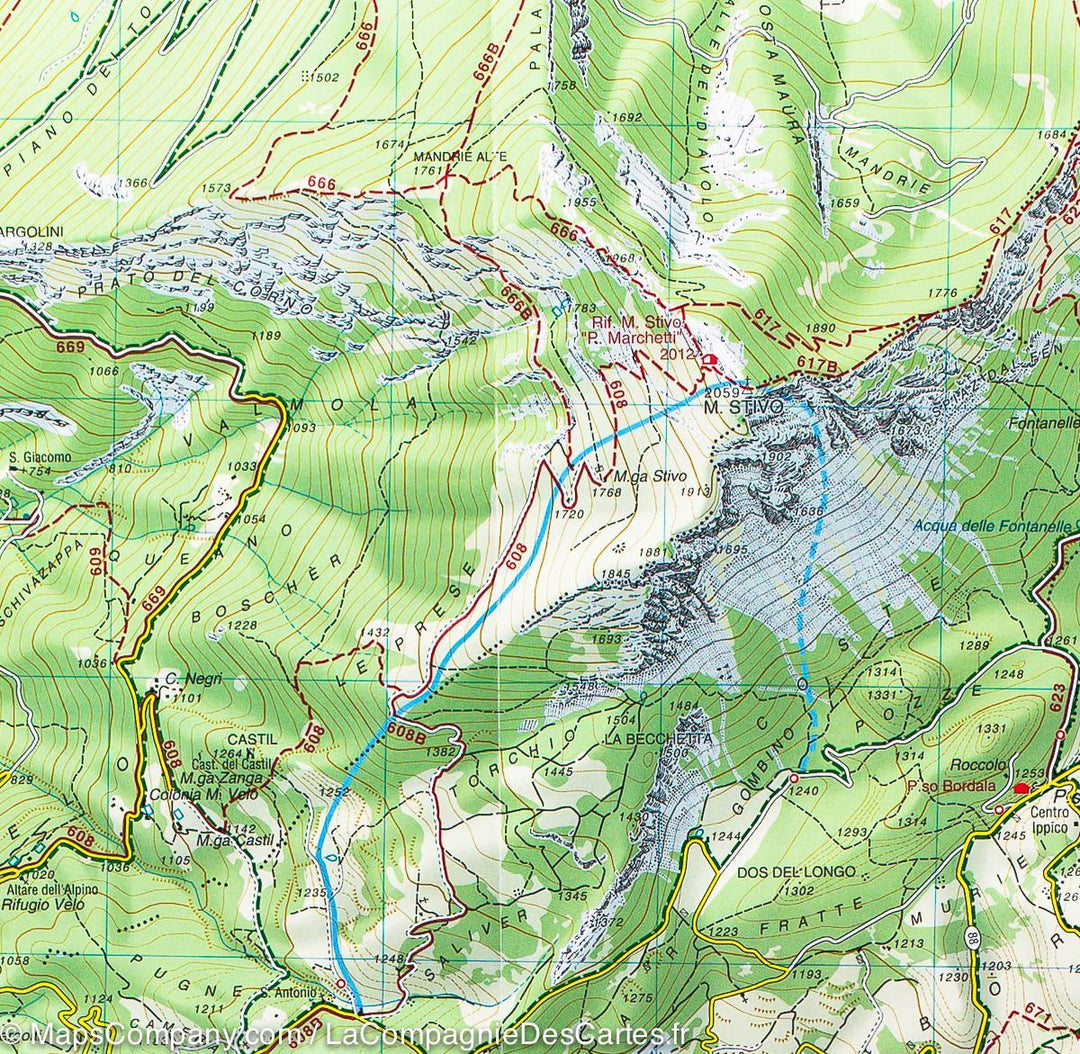 Carte de randonnée n° 55 de la Vallée de Sarca, d&rsquo;Arco et de Riva del Garda (Italie) | Tabacco - La Compagnie des Cartes