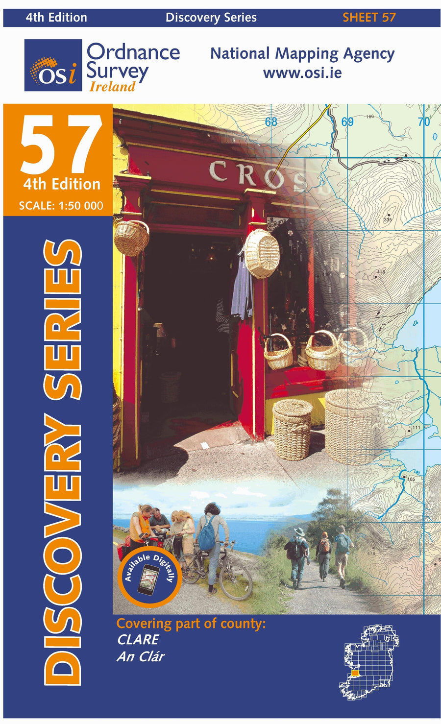 Carte de randonnée n° 57 - Clare (Irlande) | Ordnance Survey - série Discovery carte pliée Ordnance Survey Ireland 