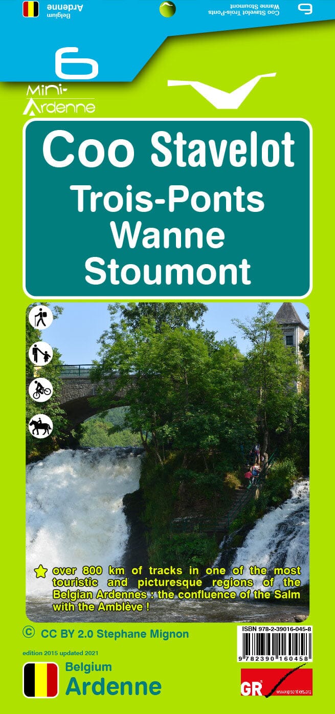 Carte de randonnée n° 6 - Coo Stavelot Trois-pont Wanne Stoumont | Mini Planet carte pliée Mini Planet 
