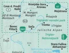 Carte de randonnée n° 64 - Alpes Juliennes, Parc National du Triglav (Slovénie) | Kompass carte pliée Kompass 