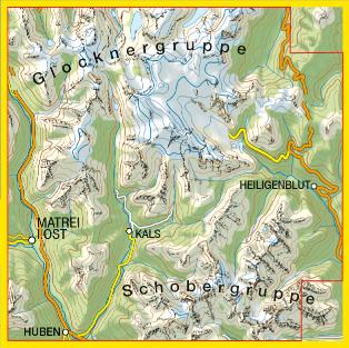 Carte de randonnée n° 76 - Glocknergruppe Matrei, Kals, Heiligenblut | Tabacco carte pliée Tabacco 
