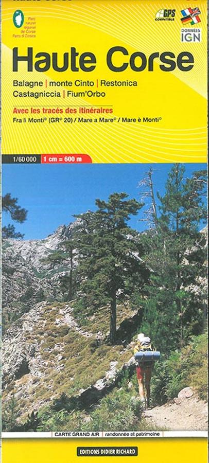 Carte de randonnée n° 8 - Haute Corse | Didier Richard carte pliée Didier Richard 