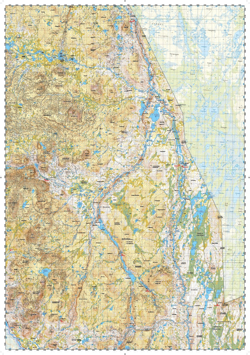 Carte de randonnée n° 8 - Ropi Kalkkoaivi Raittijärvi (Laponie) | Karttakeskus carte pliée Karttakeskus 