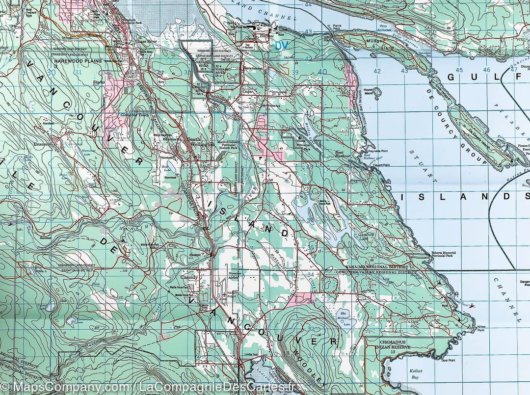 Carte de randonnée &#8211; Nanaimo (île de Vancouver) &#038; Iles du golfe (Colombie Britannique) | ITM - La Compagnie des Cartes