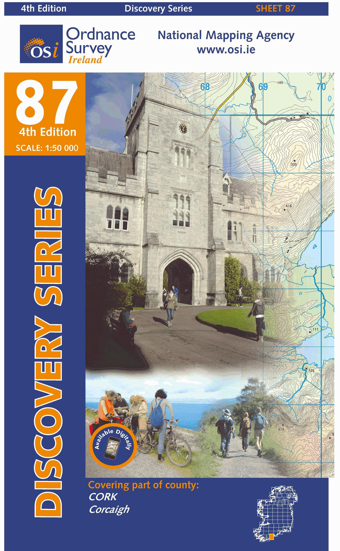 Carte de randonnée n° 87 - Cork (Kinsale) (Irlande) | Ordnance Survey - série Discovery carte pliée Ordnance Survey Ireland 