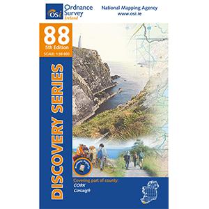 Carte de randonnée n° 88 - Cork (Dunmanus Bay) (Irlande) | Ordnance Survey - série Discovery carte pliée Ordnance Survey Ireland 