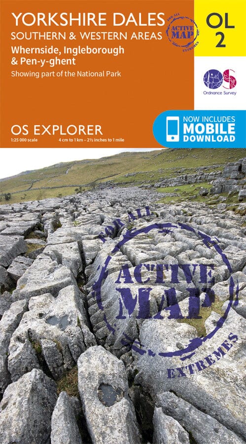 Carte de randonnée n° OL002 - Yorkshire Dales - Southern & Western areas (Grande Bretagne) | Ordnance Survey - Explorer carte pliée Ordnance Survey plastifiée 