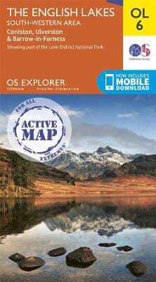Carte de randonnée n° OL006 - English Lakes - South Western area (Grande Bretagne) | Ordnance Survey - Explorer carte pliée Ordnance Survey plastifiée 