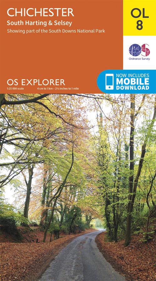 Carte de randonnée n° OL008 - Chichester, South Harting & Selsey (Grande Bretagne) | Ordnance Survey - Explorer carte pliée Ordnance Survey 