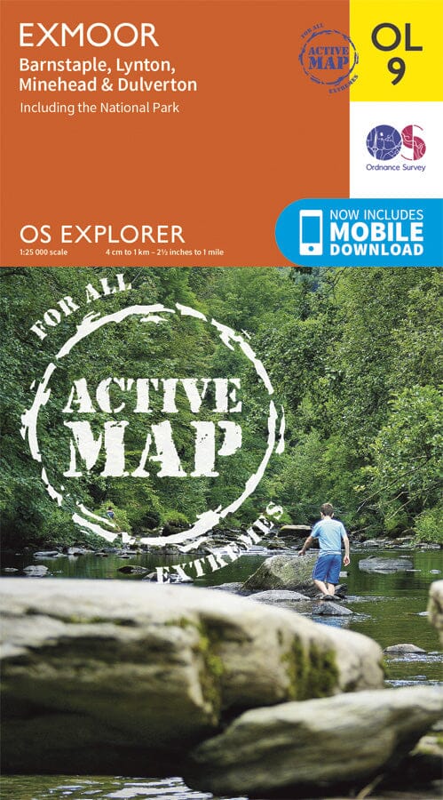 Carte de randonnée n° OL009 - Exmoor (Grande Bretagne) | Ordnance Survey - Explorer carte pliée Ordnance Survey plastifiée 