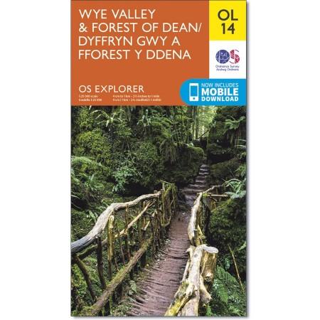 Carte de randonnée n° OL014 - Wye Valley, Forest of Dean, Dyfryn Gwy (Grande Bretagne) | Ordnance Survey - Explorer carte pliée Ordnance Survey 