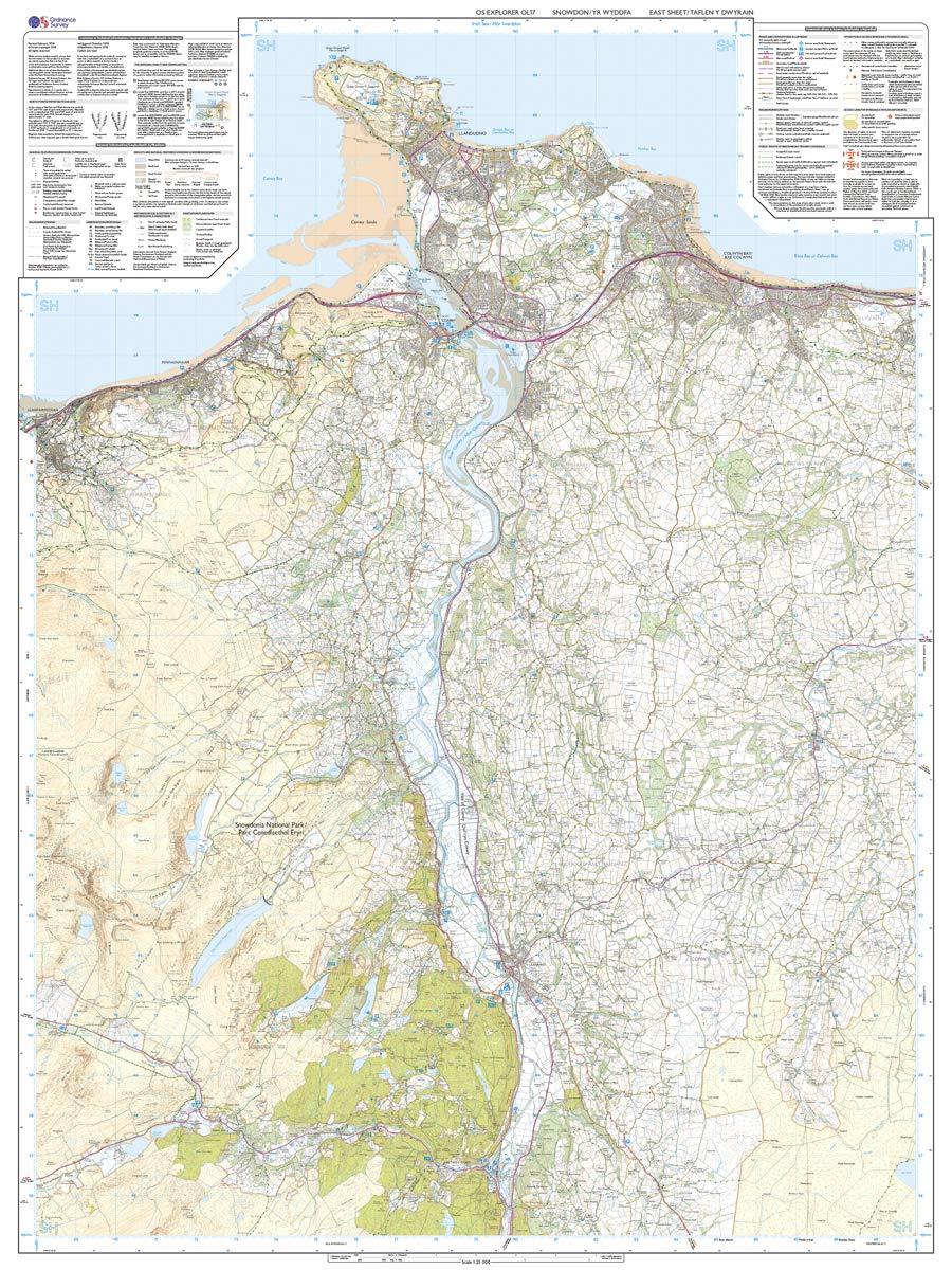 Carte de randonnée n° OL017 - Snowdon, Conwy Valley, Dyffryn Conwy (Grande Bretagne) | Ordnance Survey - Explorer carte pliée Ordnance Survey 
