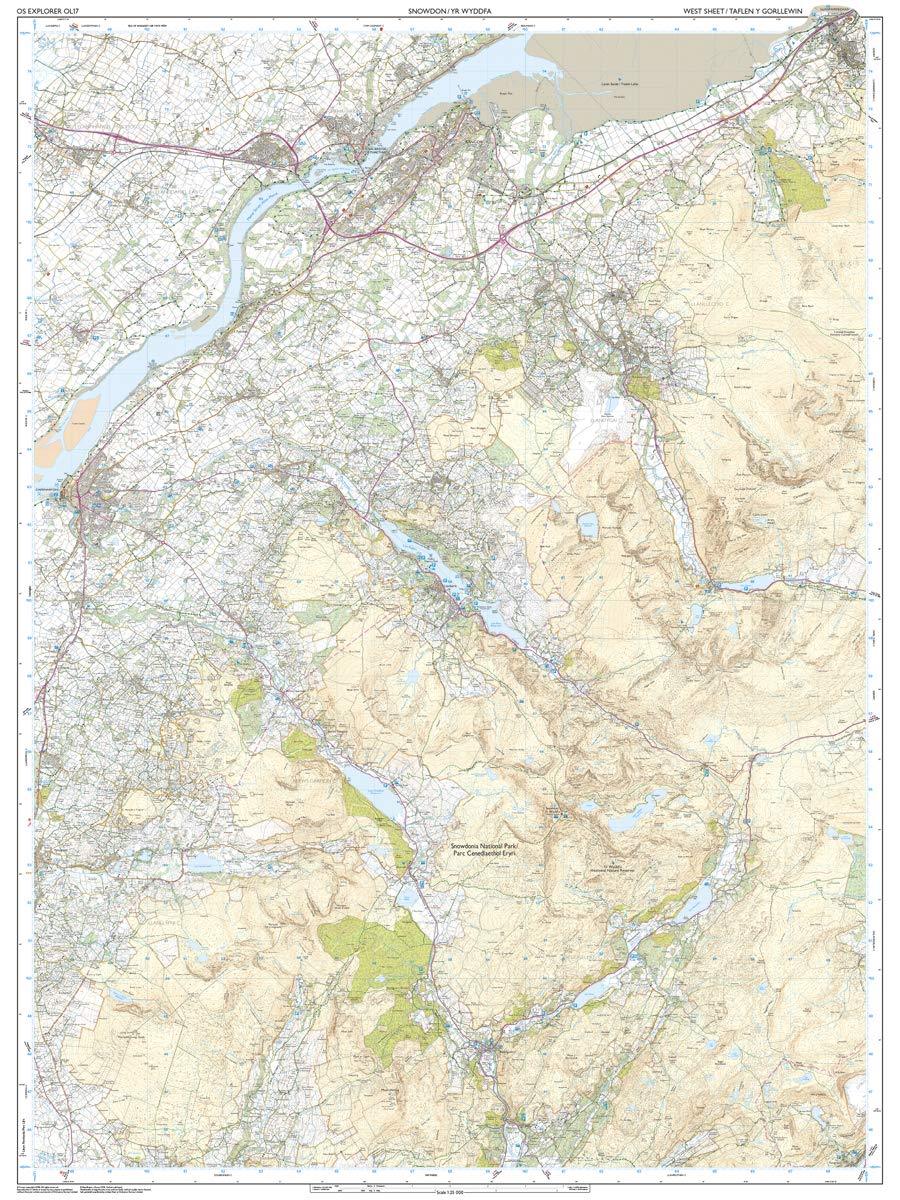 Carte de randonnée n° OL017 - Snowdon, Conwy Valley, Dyffryn Conwy (Grande Bretagne) | Ordnance Survey - Explorer carte pliée Ordnance Survey 