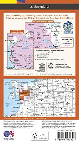 Carte de randonnée n° OL018 - Harlech, Porthmadog, Bala, Y Bala (Grande Bretagne) | Ordnance Survey - Explorer carte pliée Ordnance Survey 