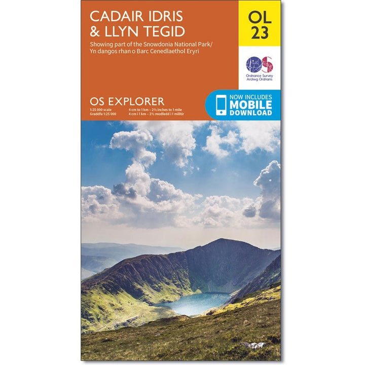 Carte de randonnée n° OL023 - Cadair Idris, Llyn Tegid (Grande Bretagne) | Ordnance Survey - Explorer carte pliée Ordnance Survey 
