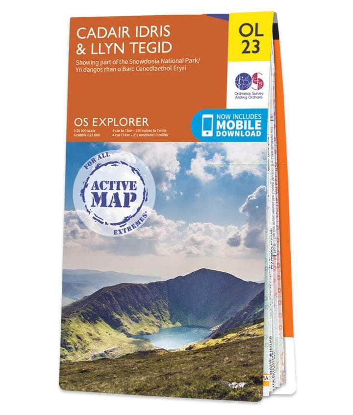 Carte de randonnée n° OL023 - Cadair Idris, Llyn Tegid (Pays de Galles) | Ordnance Survey - Explorer carte pliée Ordnance Survey plastifiée 