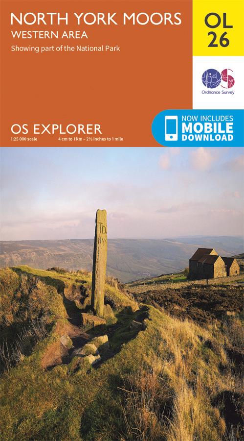 Carte de randonnée n° OL026 - North York Moors Western area (Grande Bretagne) | Ordnance Survey - Explorer carte pliée Ordnance Survey 