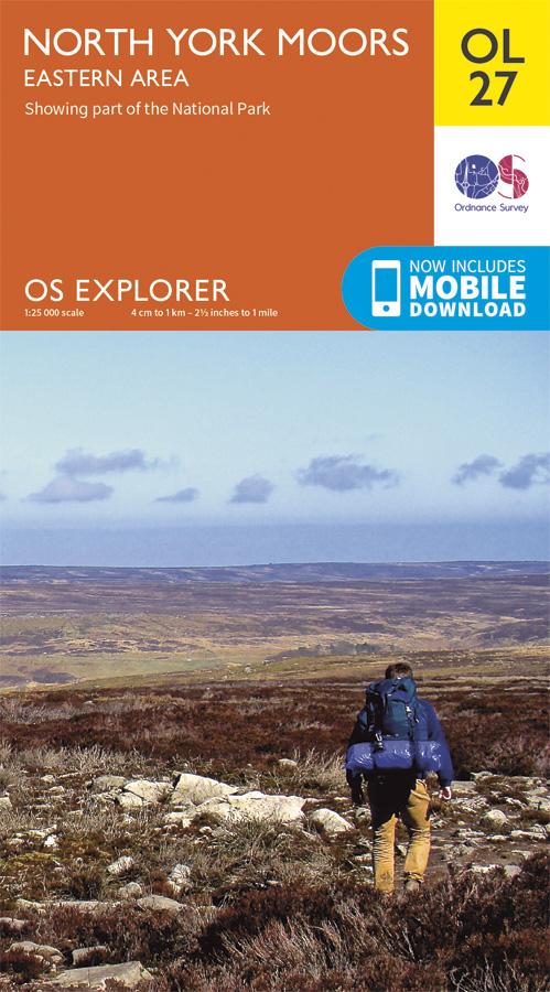 Carte de randonnée n° OL027 - North York Moors Eastern area (Grande Bretagne) | Ordnance Survey - Explorer carte pliée Ordnance Survey 