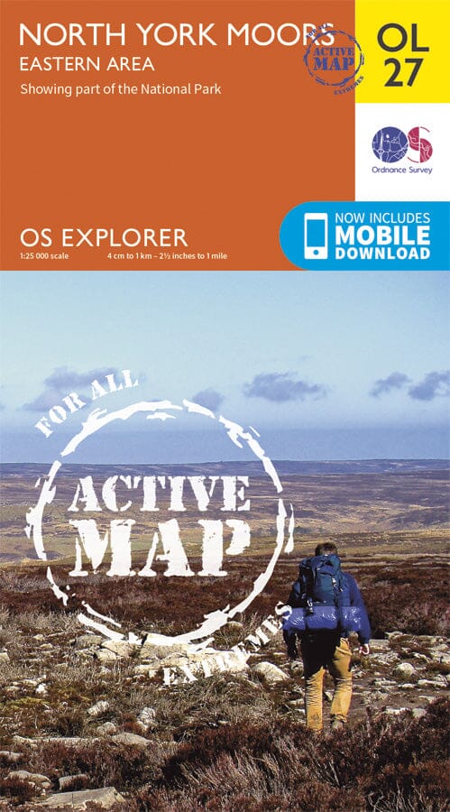 Carte de randonnée n° OL027 - North York Moors Eastern area (Grande Bretagne) | Ordnance Survey - Explorer carte pliée Ordnance Survey plastifiée 