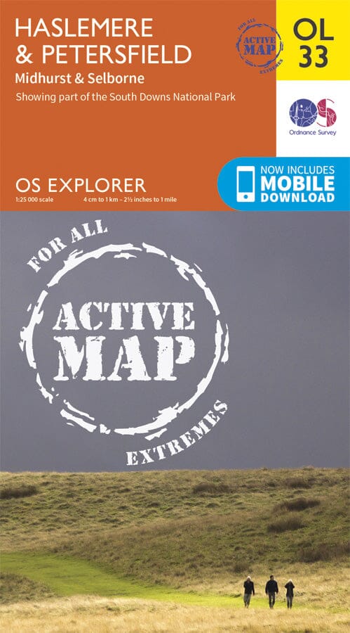 Carte de randonnée n° OL033 - Haslemere, Petersfield, Midhurt, Selborne (Grande Bretagne) | Ordnance Survey - Explorer carte pliée Ordnance Survey plastifiée 