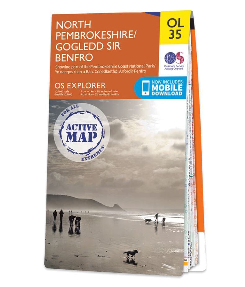 Carte de randonnée n° OL035 - Pembrokeshire North, Gogledd Sir Benfro (Pays de Galles) | Ordnance Survey - Explorer carte pliée Ordnance Survey plastifiée 