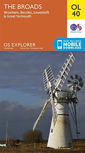Carte de randonnée n° OL040 - Broads (the) (Grande Bretagne) | Ordnance Survey - Explorer carte pliée Ordnance Survey 