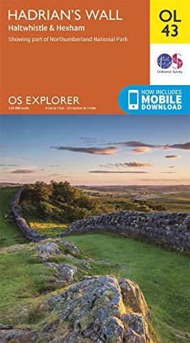 Carte de randonnée n° OL043 - Hadrian's Wall, Haltwhistle, Hexham (Grande Bretagne) | Ordnance Survey - Explorer carte pliée Ordnance Survey 