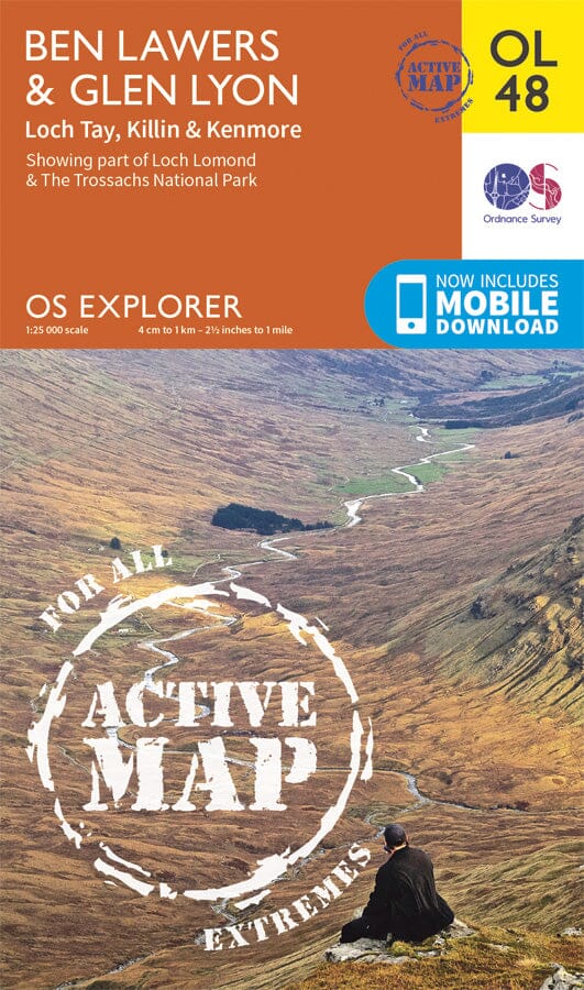 Carte de randonnée n° OL048 - Ben Lawers, Glen Lyon, Loch Tay (Ecosse) | Ordnance Survey - Explorer carte pliée Ordnance Survey plastifiée 