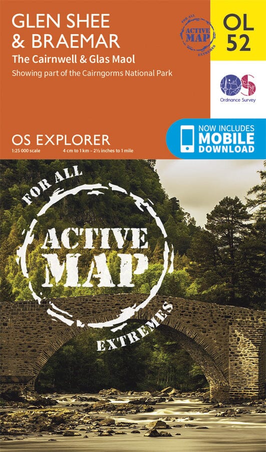 Carte de randonnée n° OL052 - Glen Shee, Braemar, Cairnwell (Ecosse) | Ordnance Survey - Explorer carte pliée Ordnance Survey plastifiée 