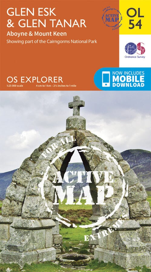 Carte de randonnée n° OL054 - Glen Esk, Glen Tanar, Aboyne (Ecosse) | Ordnance Survey - Explorer carte pliée Ordnance Survey plastifiée 