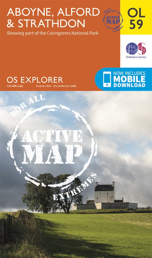Carte de randonnée n° OL059 - Aboyne, Alford, Strathdon (Ecosse) | Ordnance Survey - Explorer carte pliée Ordnance Survey plastifiée 