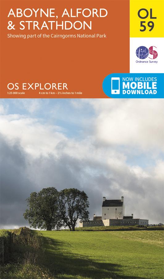 Carte de randonnée n° OL059 - Aboyne, Alford, Strathdon (Grande Bretagne) | Ordnance Survey - Explorer carte pliée Ordnance Survey 
