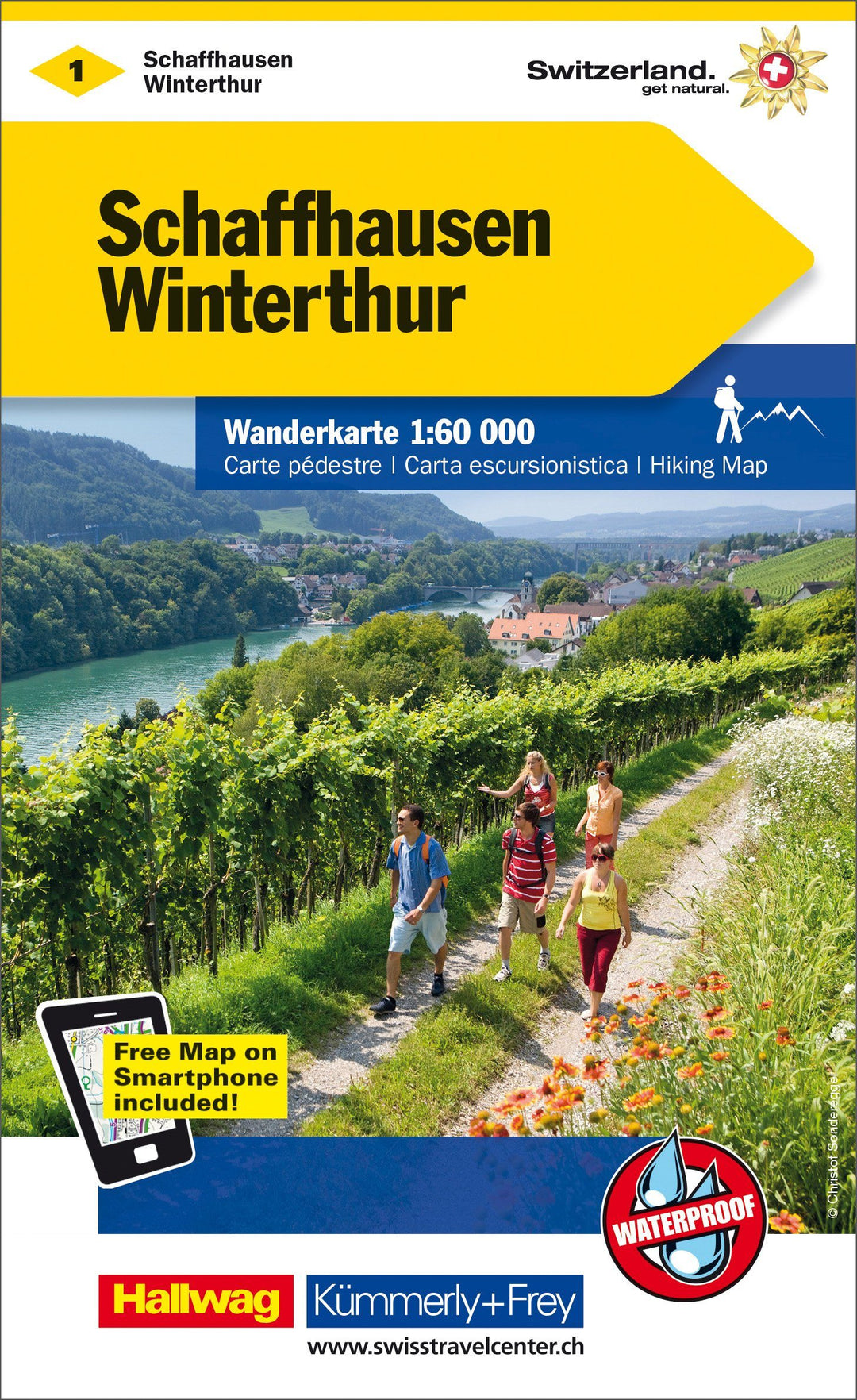 Carte de randonnée n° WK.01 - Schaffhausen, Winterthur (Suisse) | Kümmerly & Frey carte pliée Kümmerly & Frey 